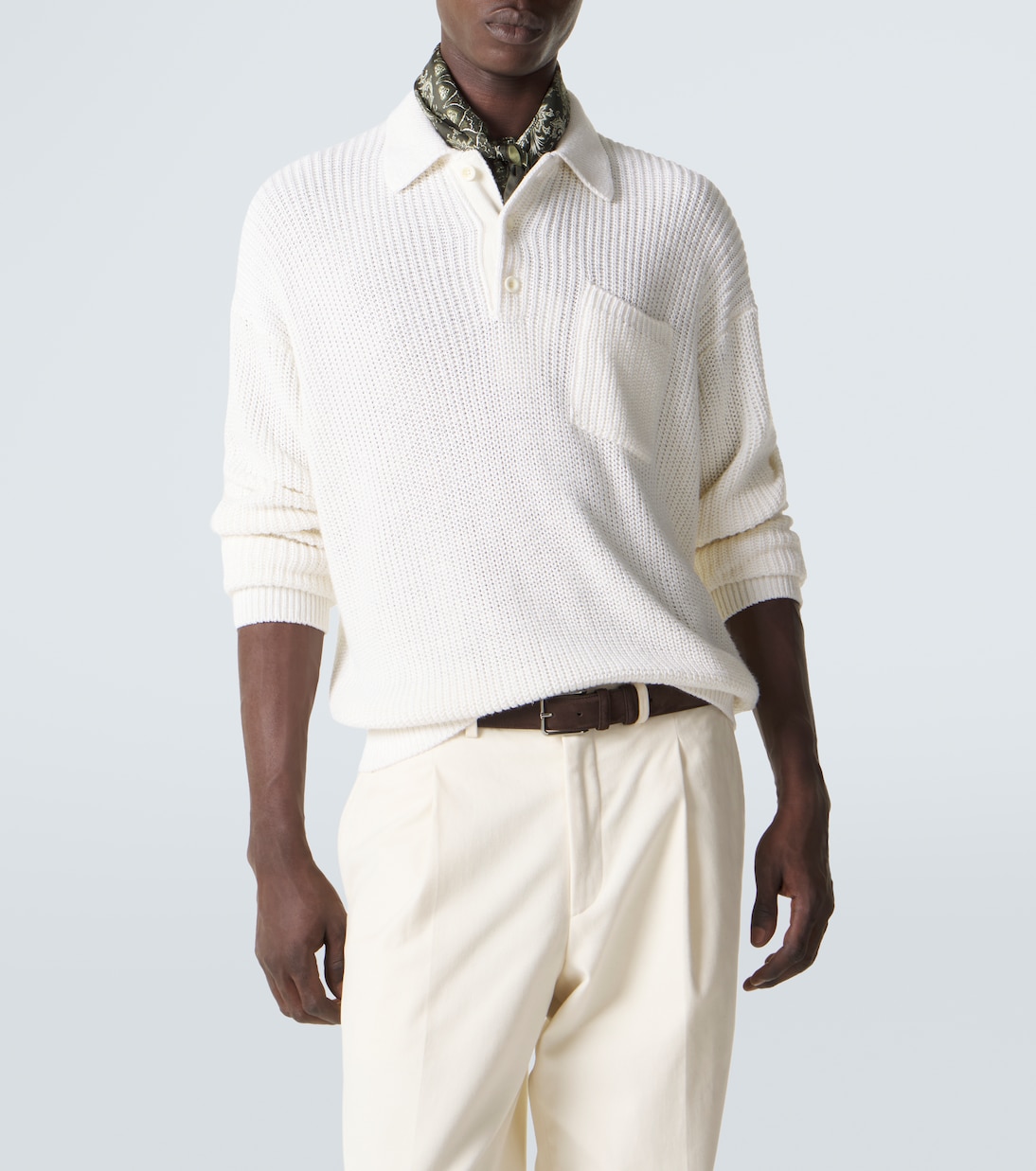 Silk and linen polo sweater | Ralph Lauren Purple Label