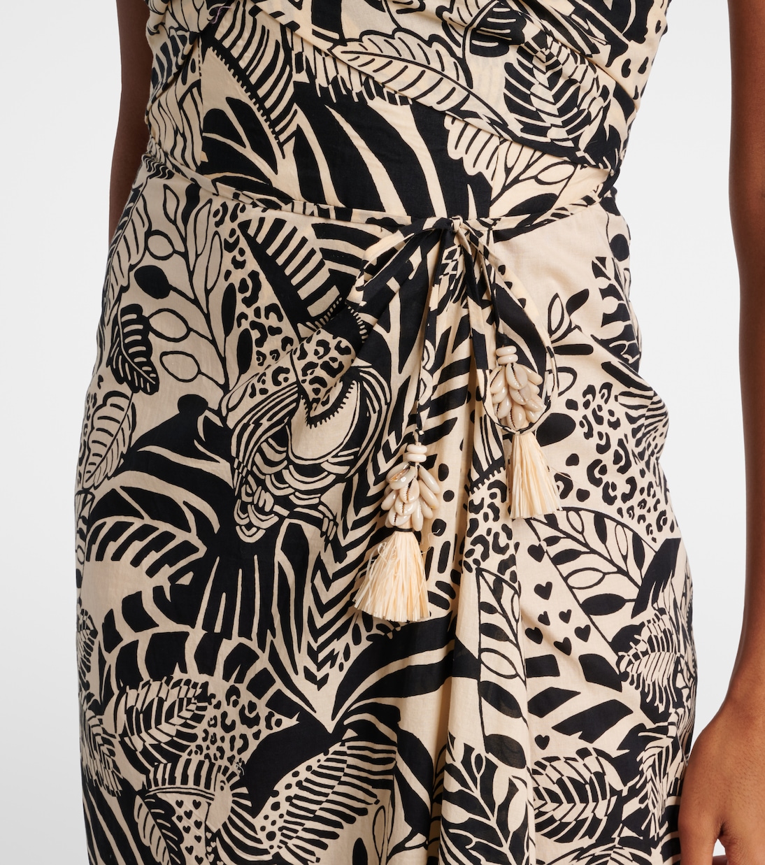 Robe midi Collina imprimée en coton | Poupette St Barth