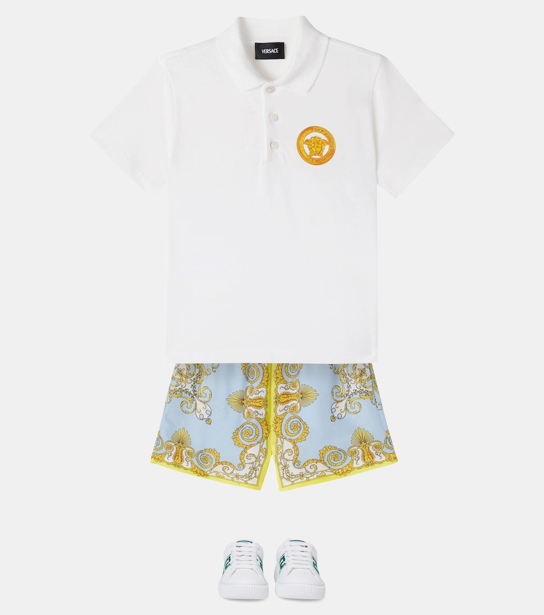 Medusa cotton piqué polo shirt | Versace Kids