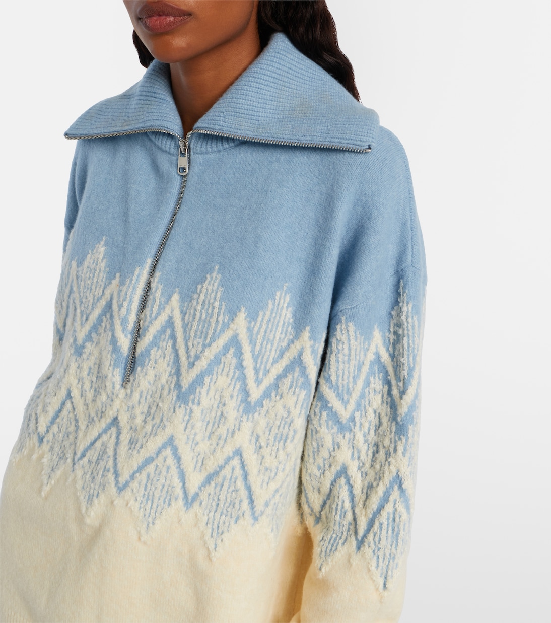 Hedda jacquard half-zip sweater | Varley