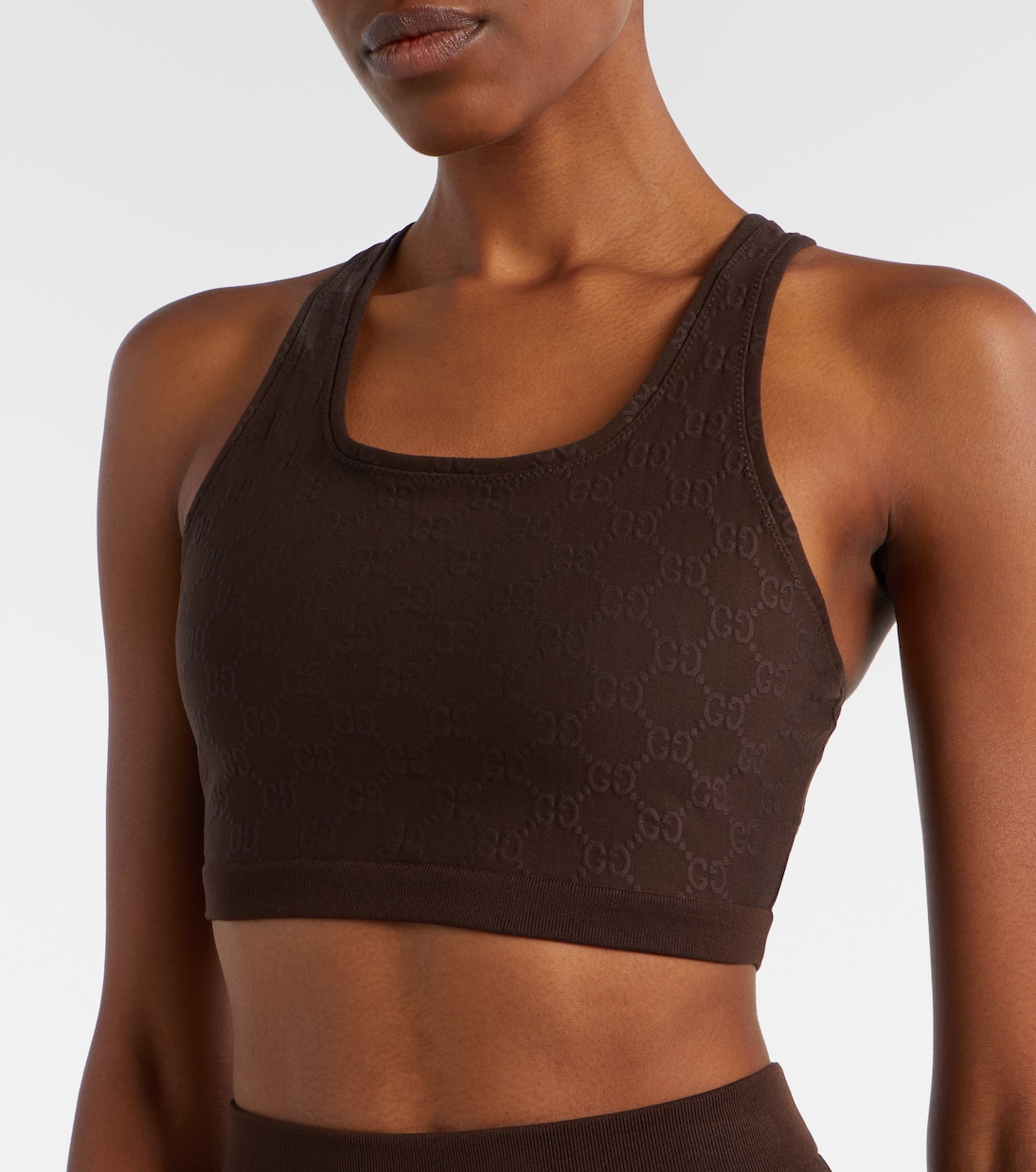 GG jersey jacquard sports bra | Gucci