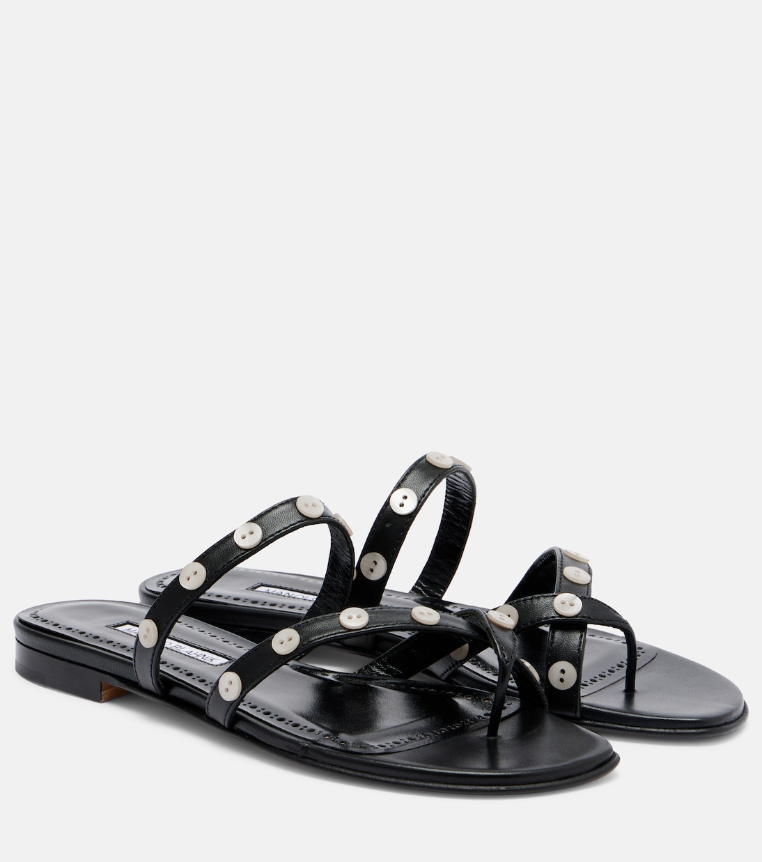 Irafli embellished leather thong sandals | Manolo Blahnik