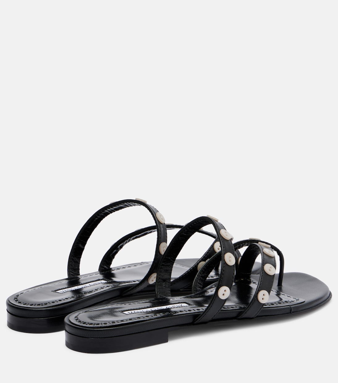 Irafli embellished leather thong sandals | Manolo Blahnik