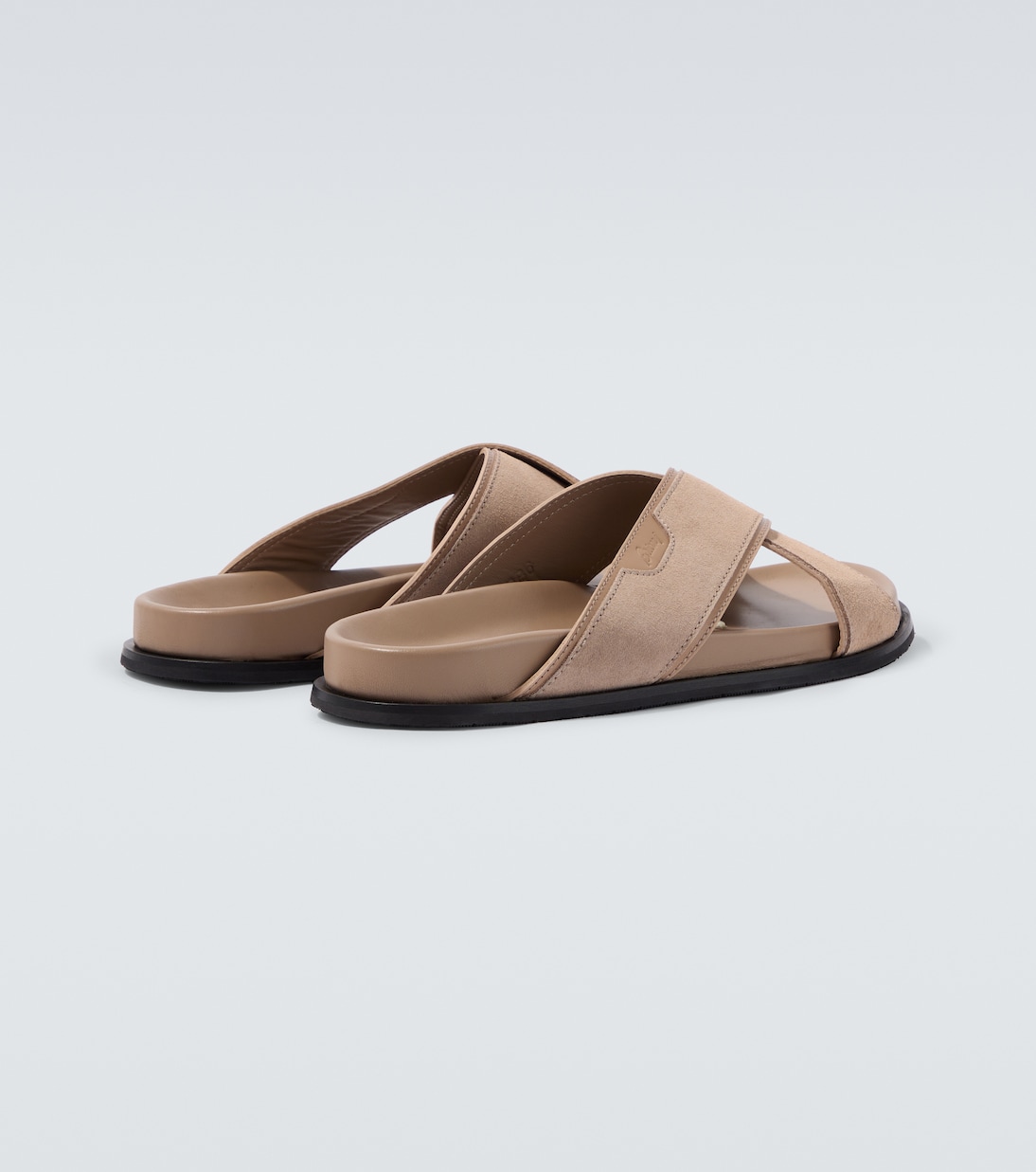 Leather-trimmed suede sandals | Brioni
