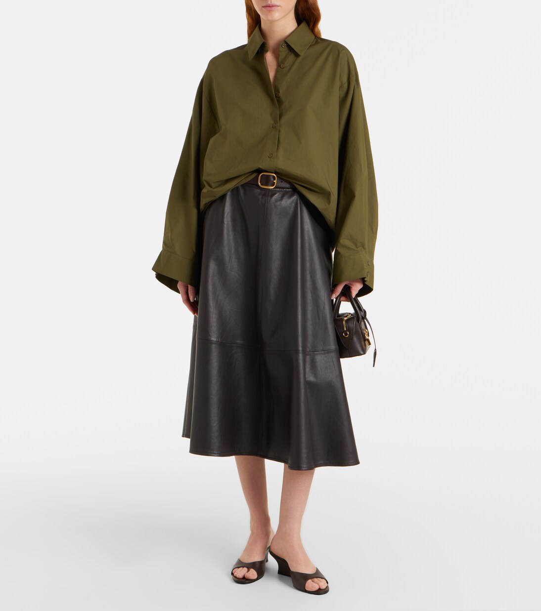 Tila oversized cotton shirt | The Frankie Shop