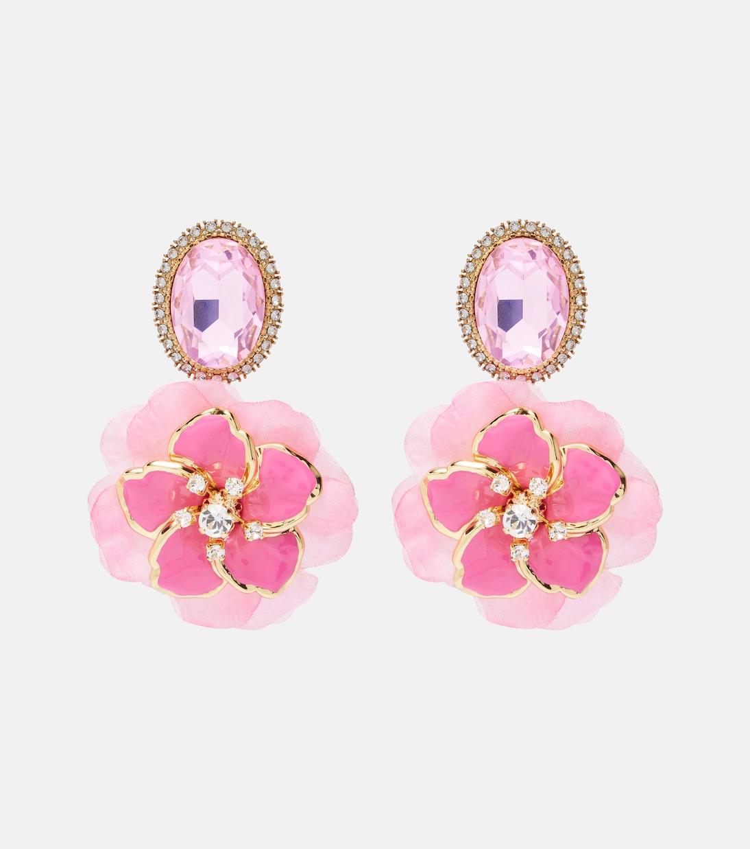 Pendientes de clip florales adornados | Dolce&Gabbana