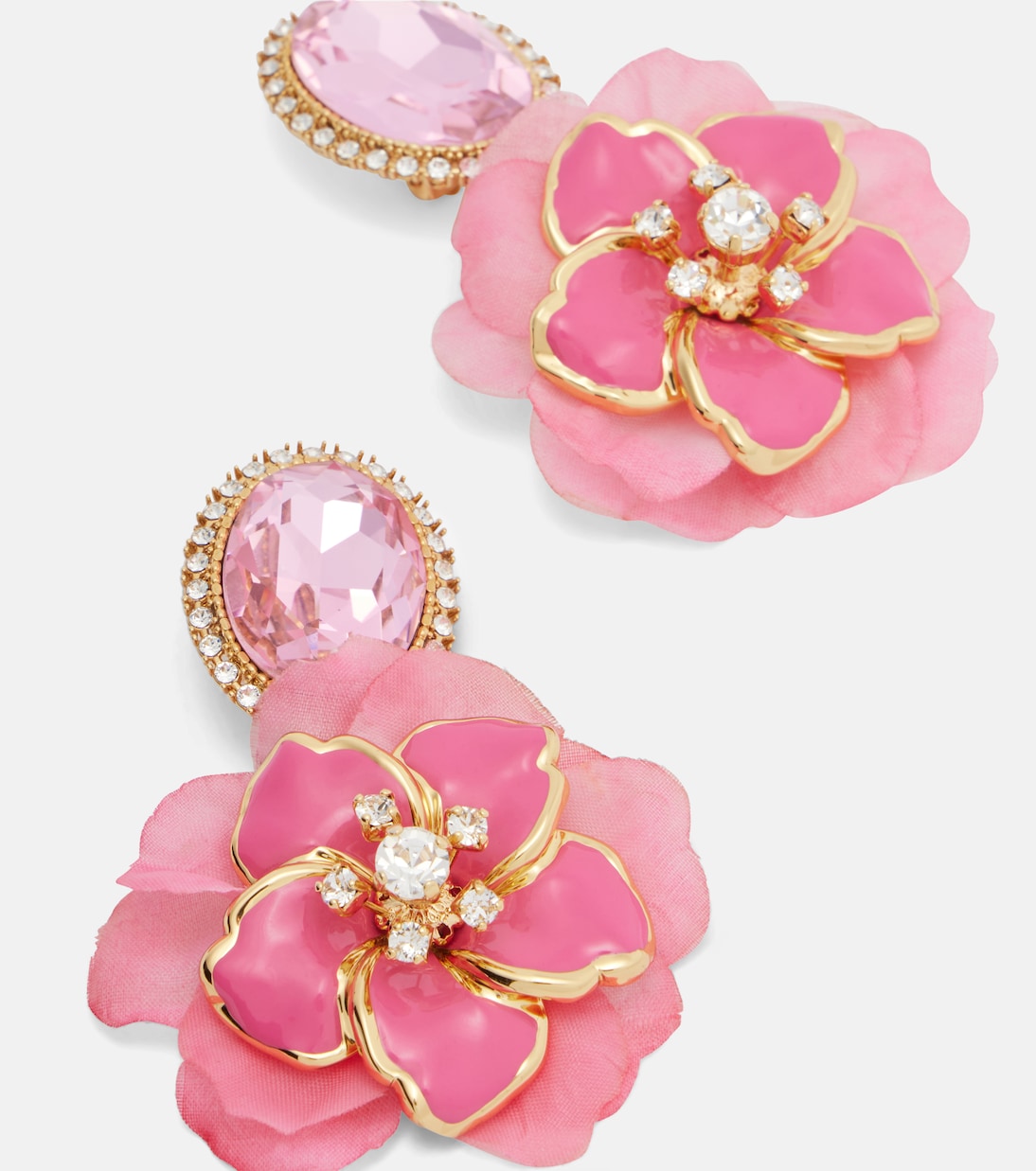 Pendientes de clip florales adornados | Dolce&Gabbana