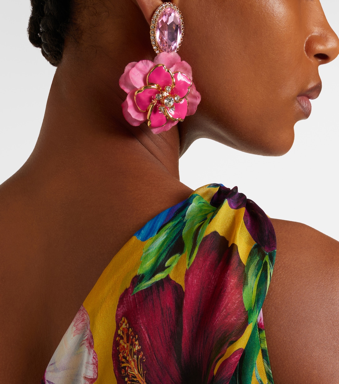 Pendientes de clip florales adornados | Dolce&Gabbana