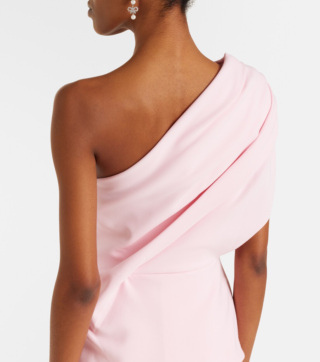 Elyna one-shoulder crêpe gown | Safiyaa