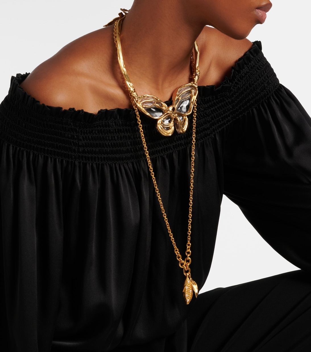 Faux pearl-embellished chain necklace | Chloé