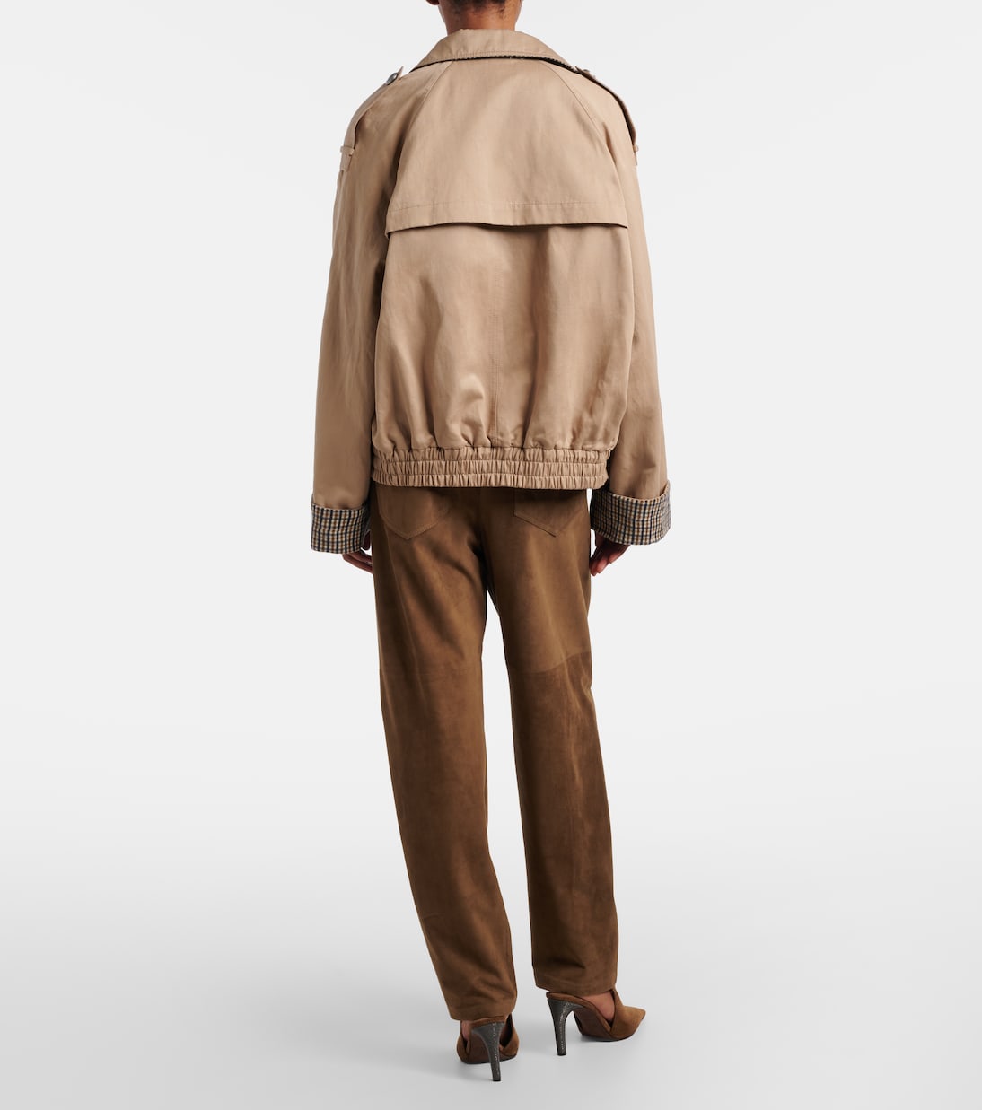 Monili suede straight pants | Brunello Cucinelli