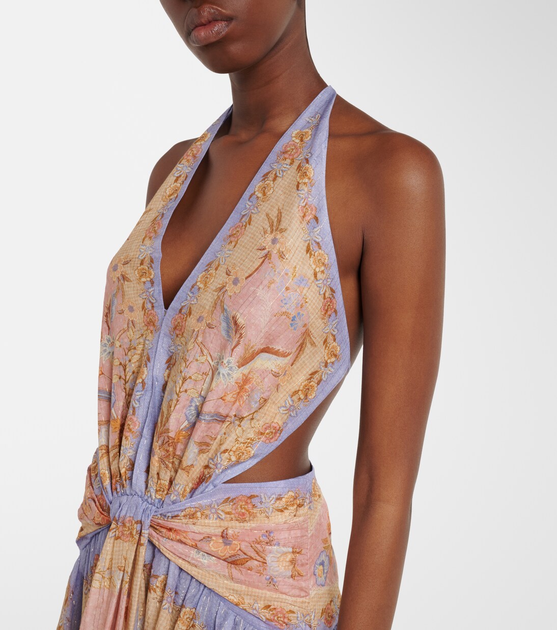 Robe longue Indra en coton et soie mélangés | Zimmermann