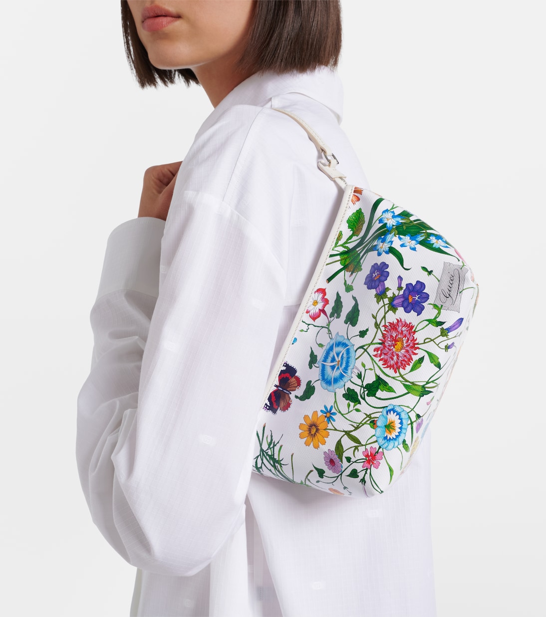 Pochette Gucci Flora Small en toile à fleurs | Gucci