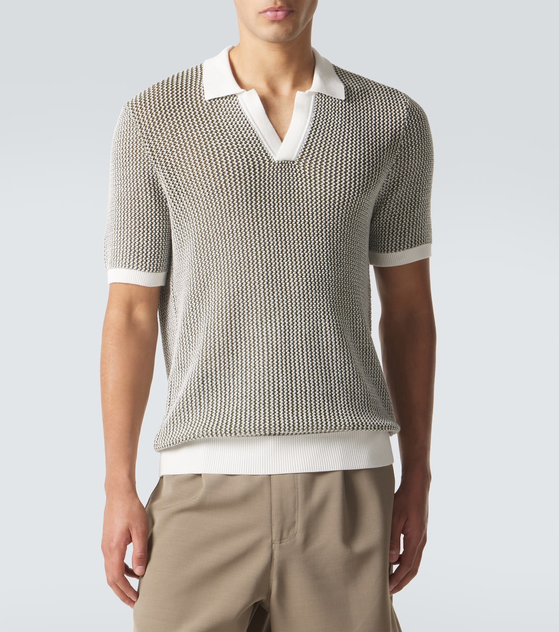 Horton crochet cotton polo sweater | Orlebar Brown