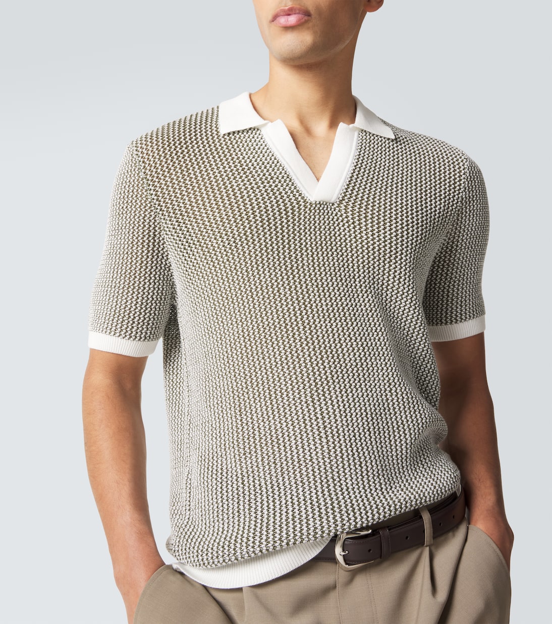 Horton crochet cotton polo sweater | Orlebar Brown