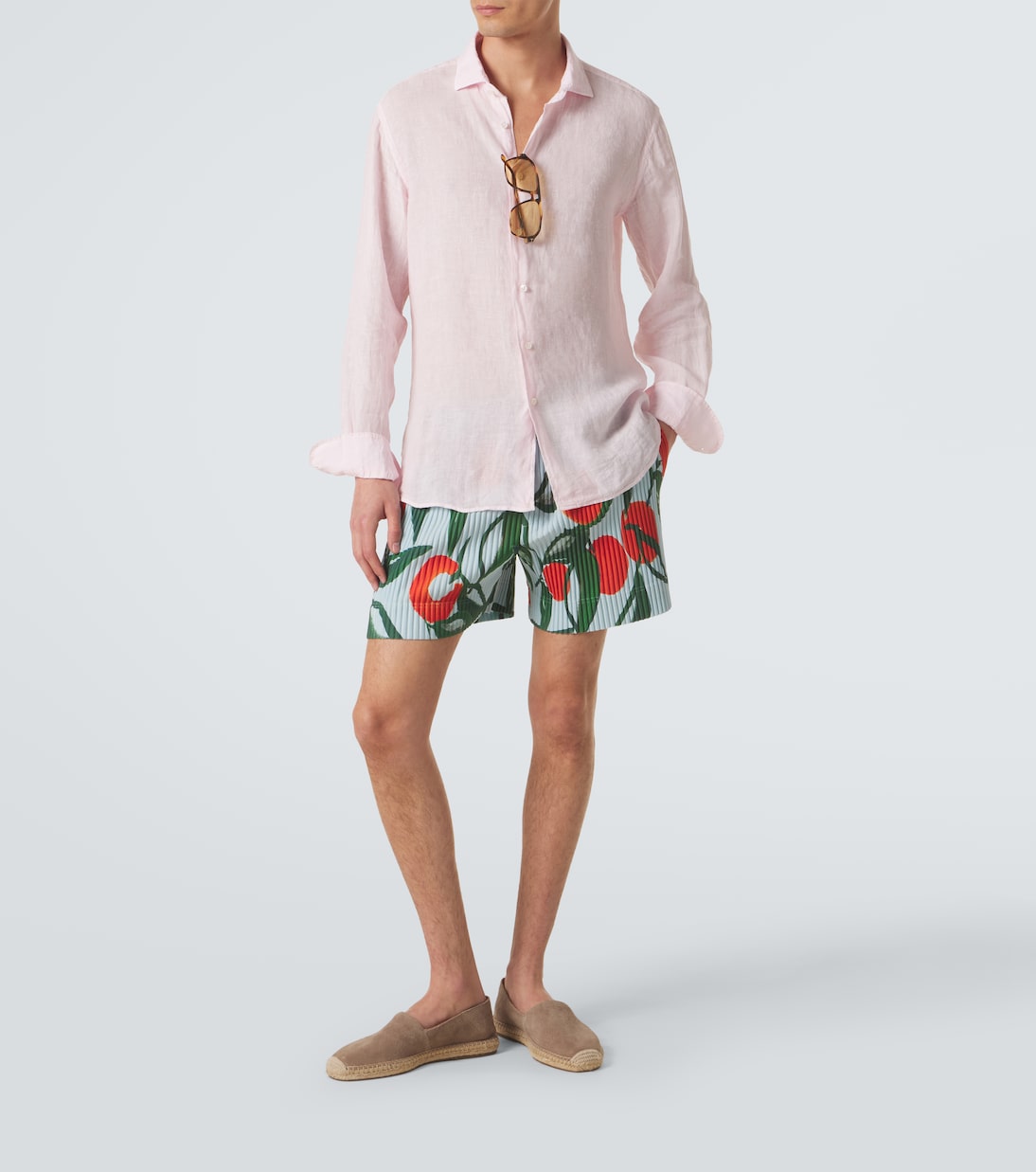 Pleated printed shorts | Homme Plissé Issey Miyake