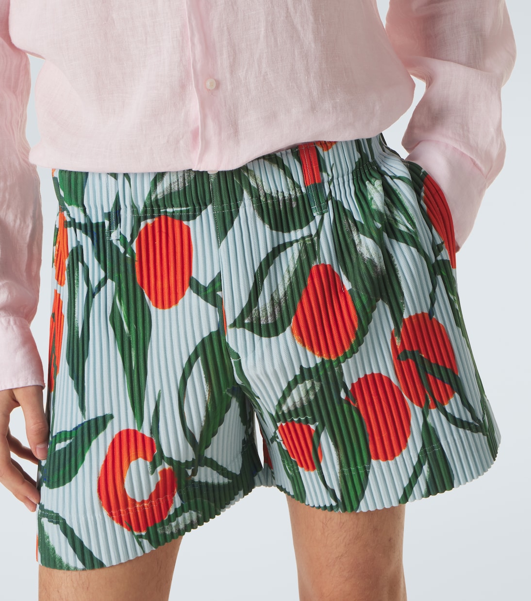 Pleated printed shorts | Homme Plissé Issey Miyake