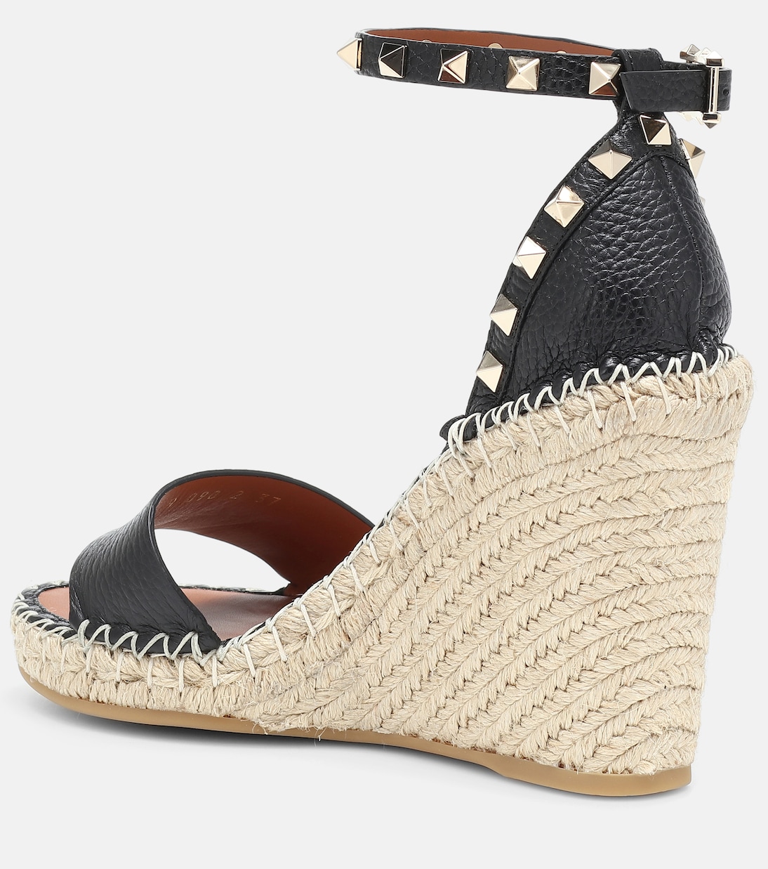 Sandales compensées Rockstud en cuir | Valentino Garavani