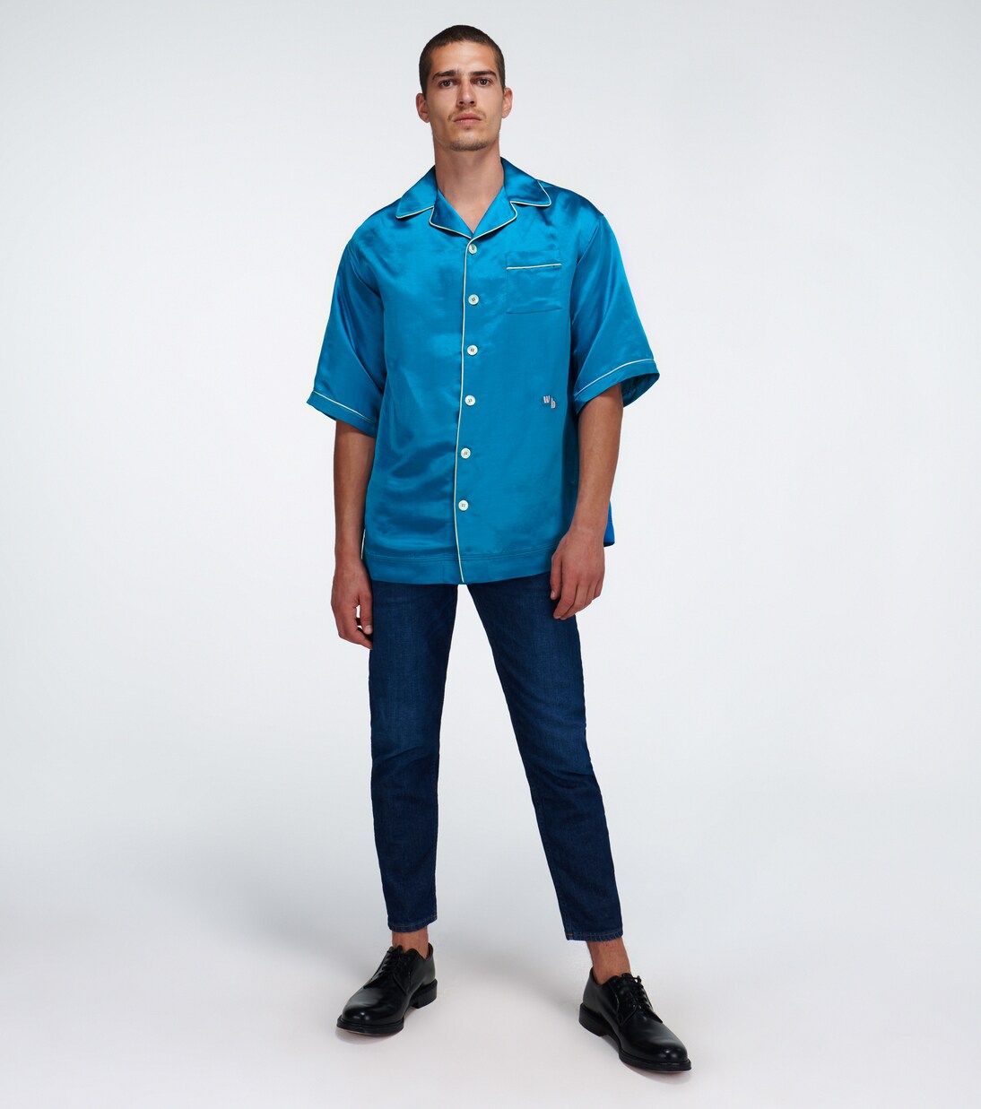 Short-sleeved pajama shirt | Wales Bonner