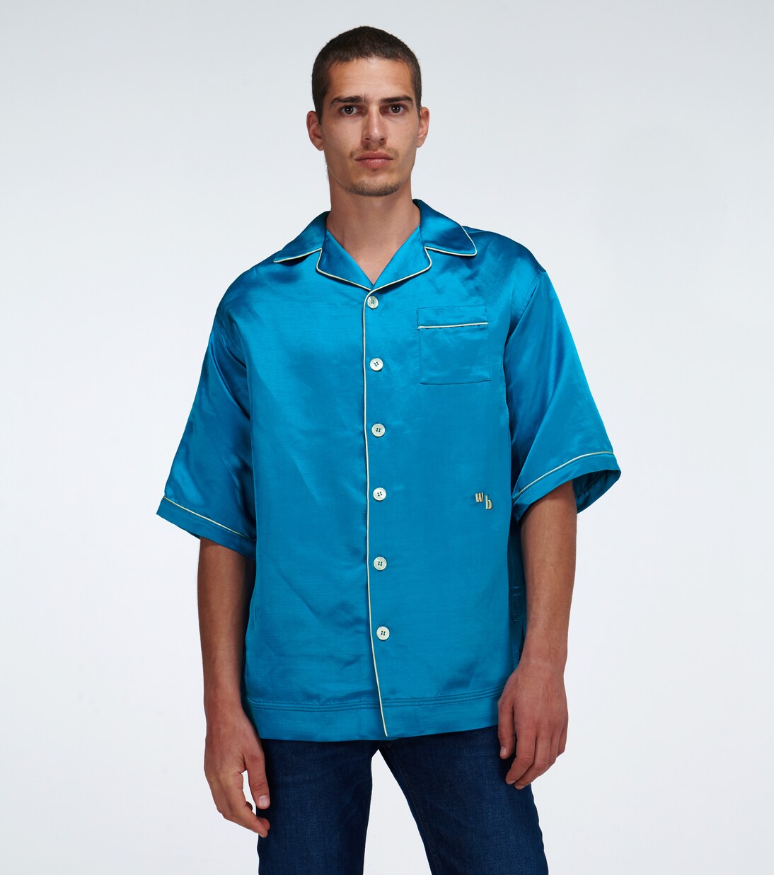Short-sleeved pajama shirt | Wales Bonner