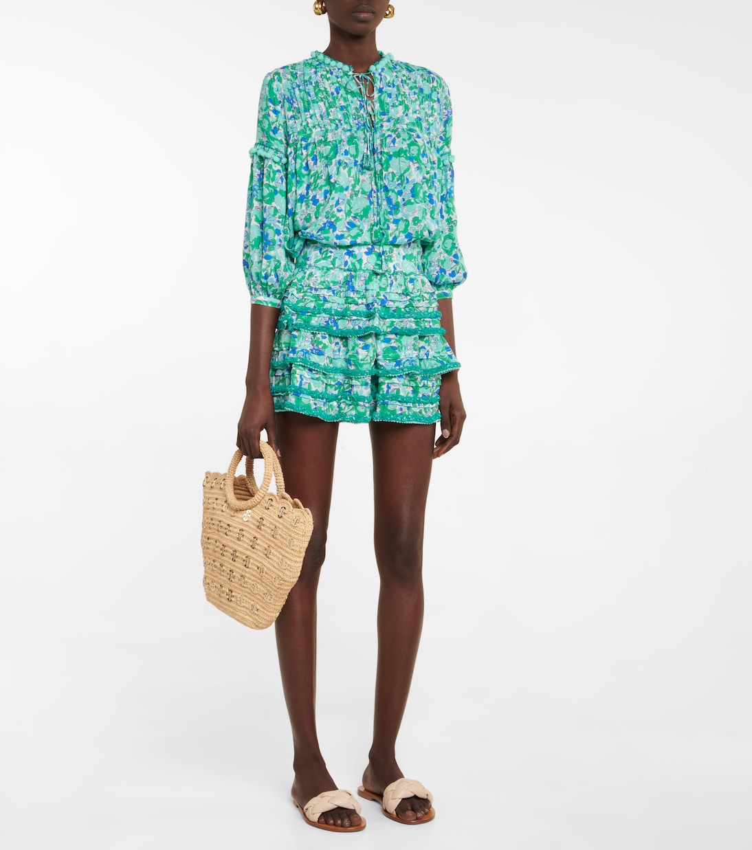 Blouse Clara à fleurs | Poupette St Barth