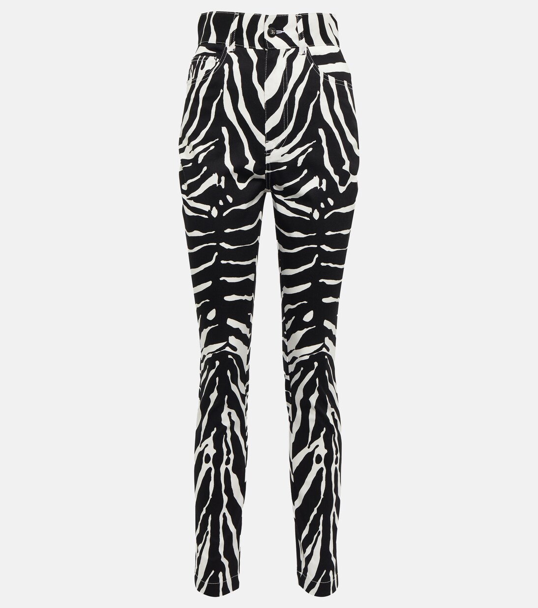 Zebra-print high-rise drill pants | Dolce&Gabbana
