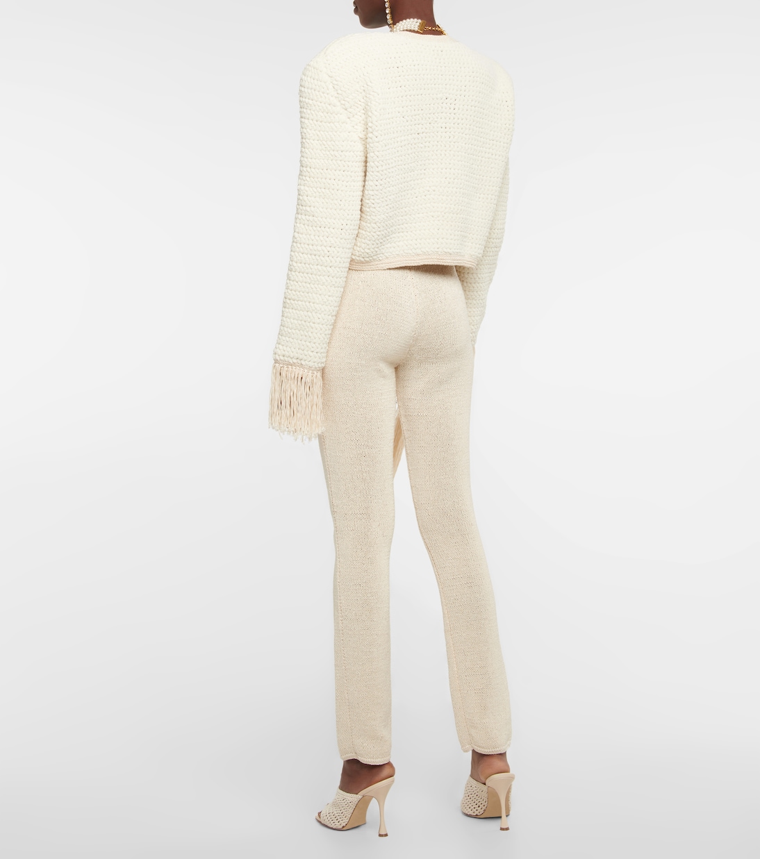 High-Rise Hose aus Häkelstrick | Magda Butrym