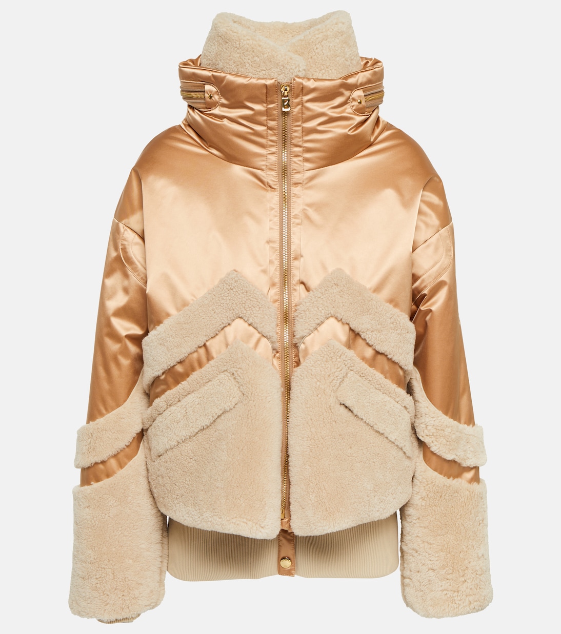 Milia shearling-paneled down ski jacket | Bogner