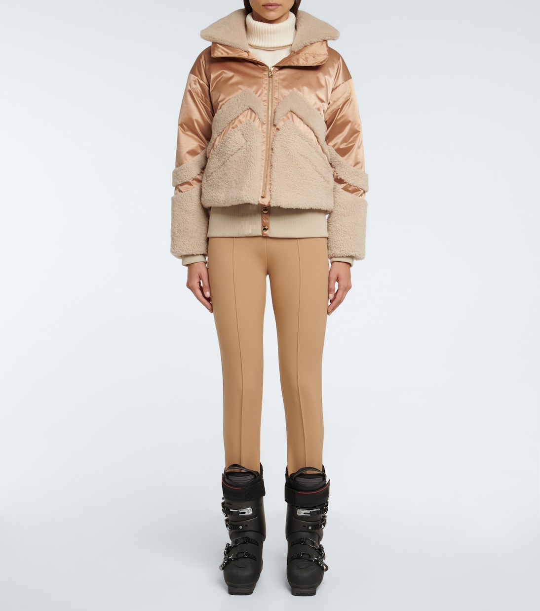 Milia shearling-paneled down ski jacket | Bogner