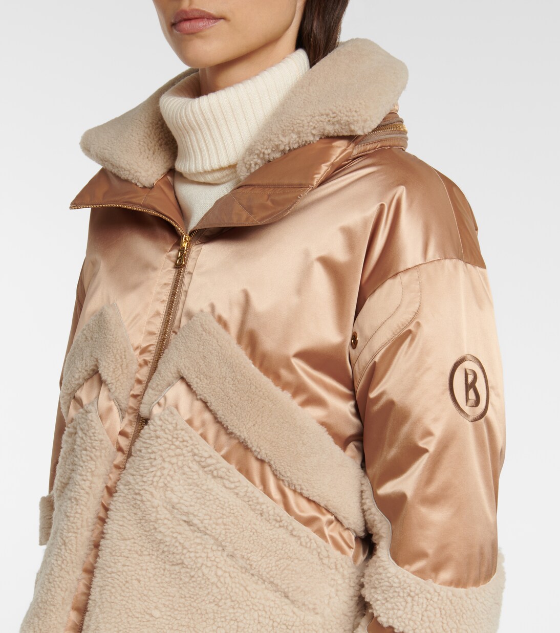 Milia shearling-paneled down ski jacket | Bogner