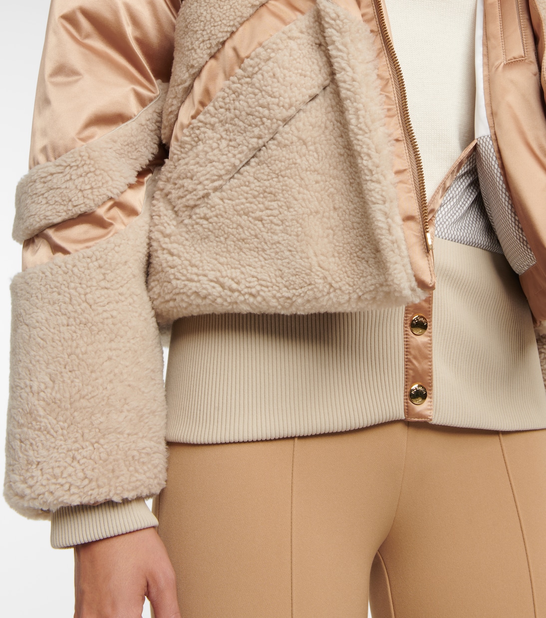 Milia shearling-paneled down ski jacket | Bogner