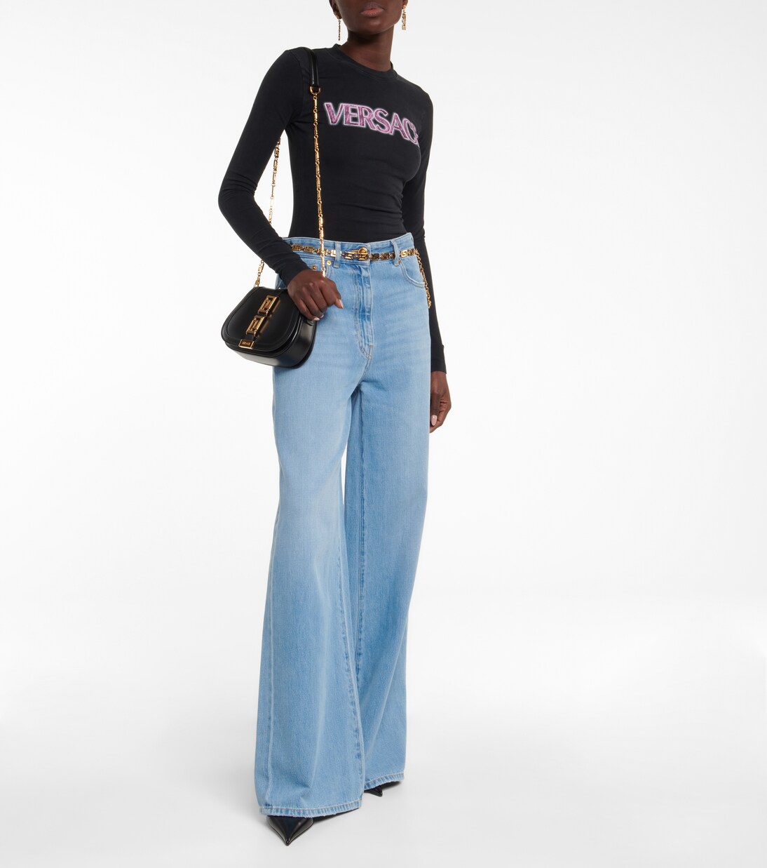 Longsleeve Goddess aus einem Baumwollgemisch | Versace