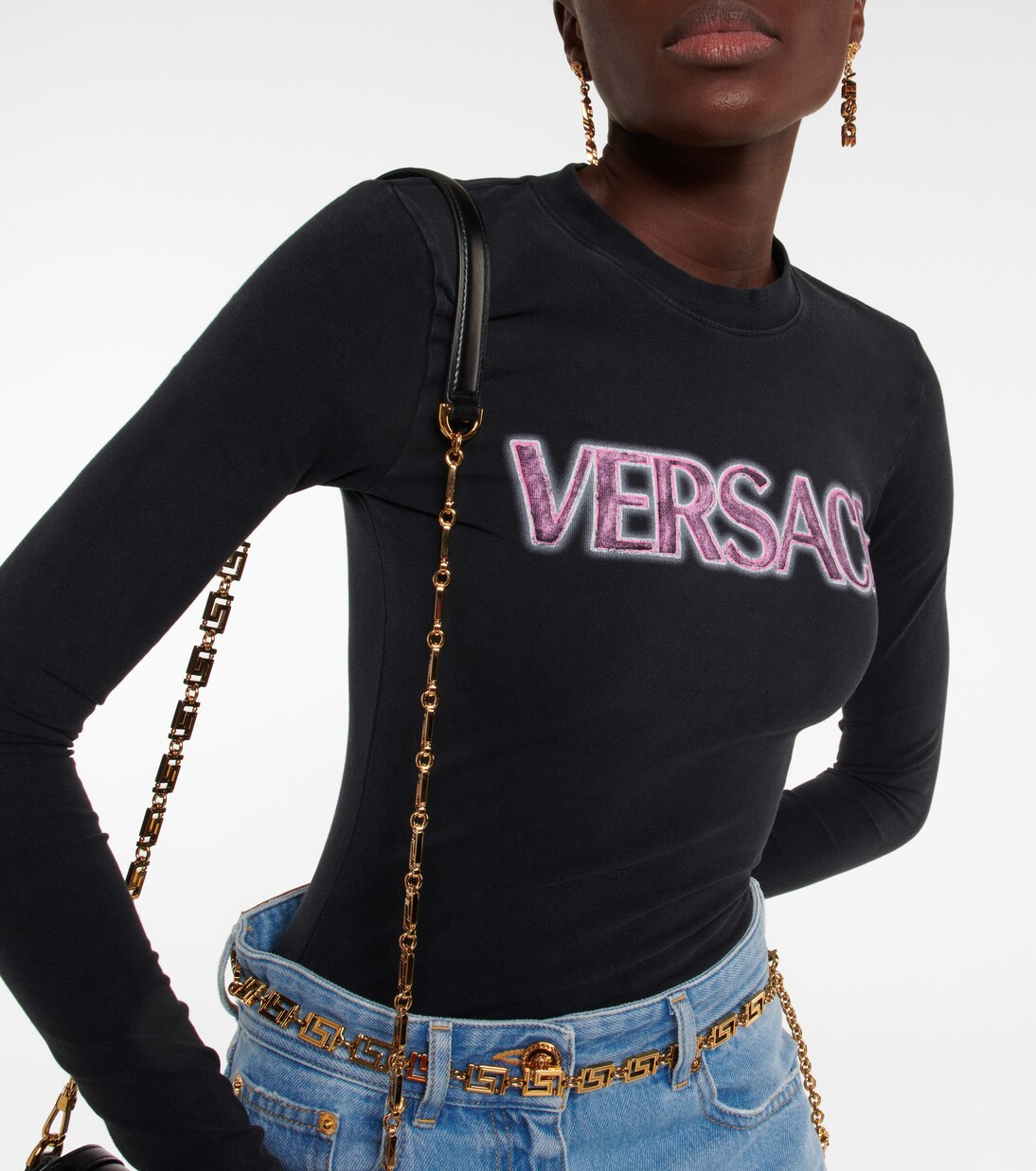 Longsleeve Goddess aus einem Baumwollgemisch | Versace