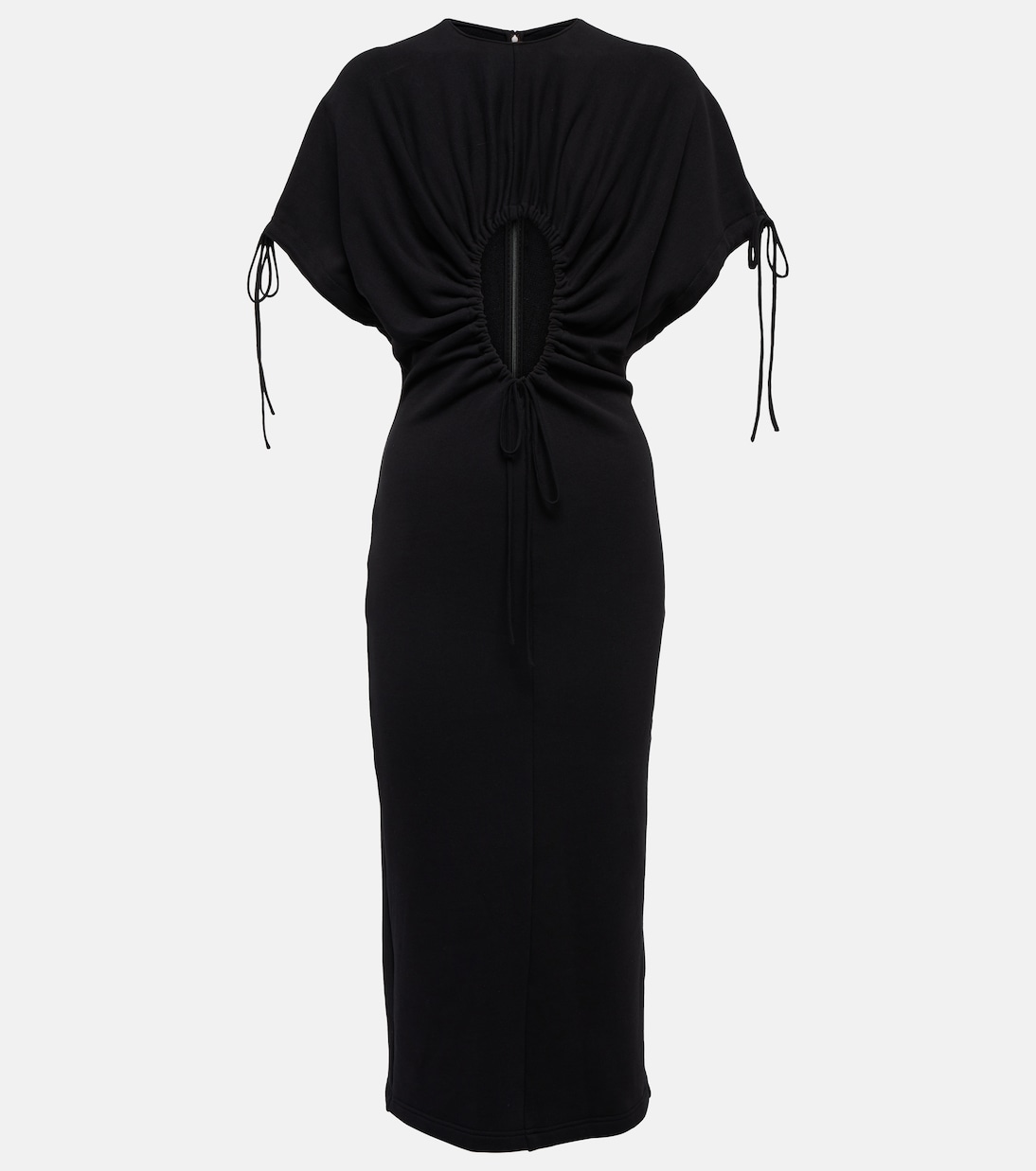 Vestido midi de algodón con abertura | Christopher Kane