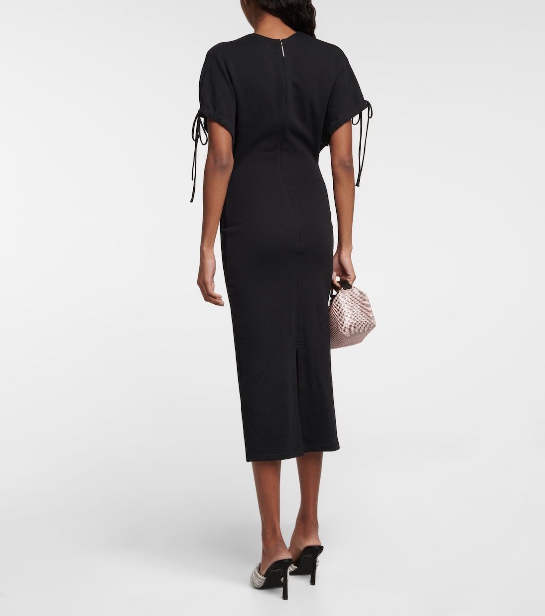 Vestido midi de algodón con abertura | Christopher Kane