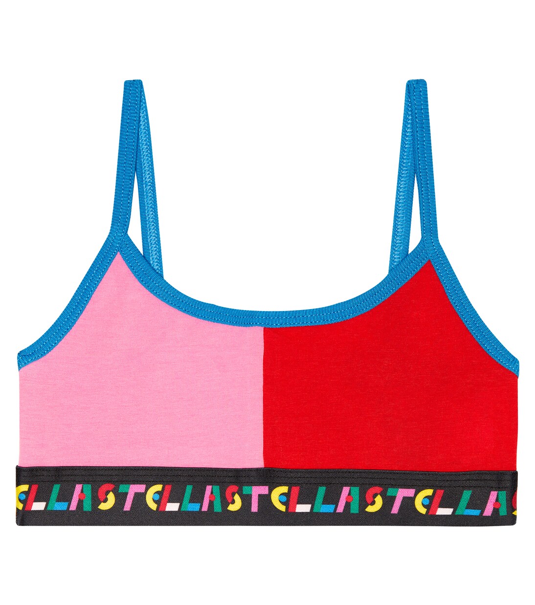 Set of 2 cotton-blend jersey bralettes | Stella McCartney Kids