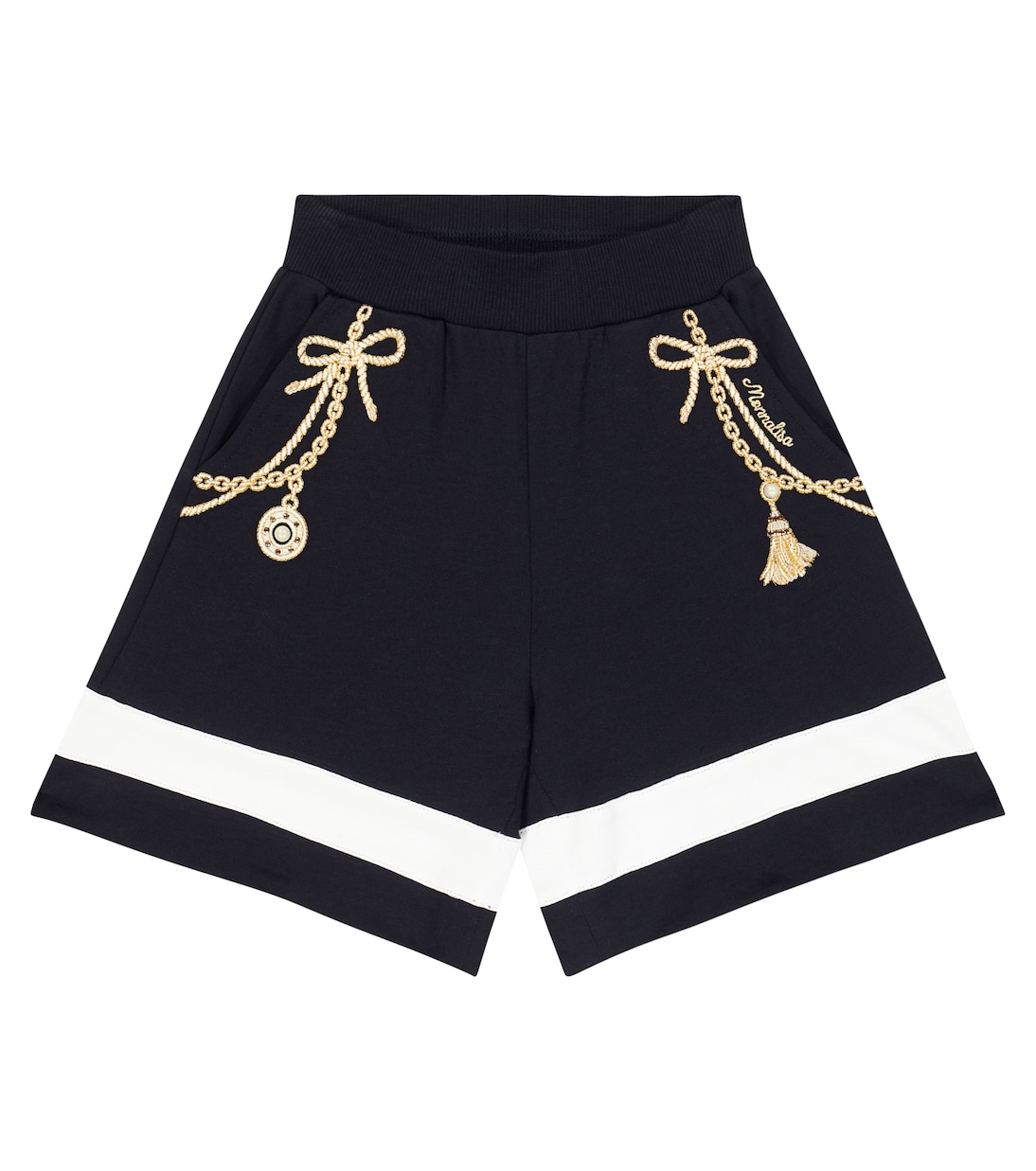 Embroidered cotton jersey shorts | Monnalisa