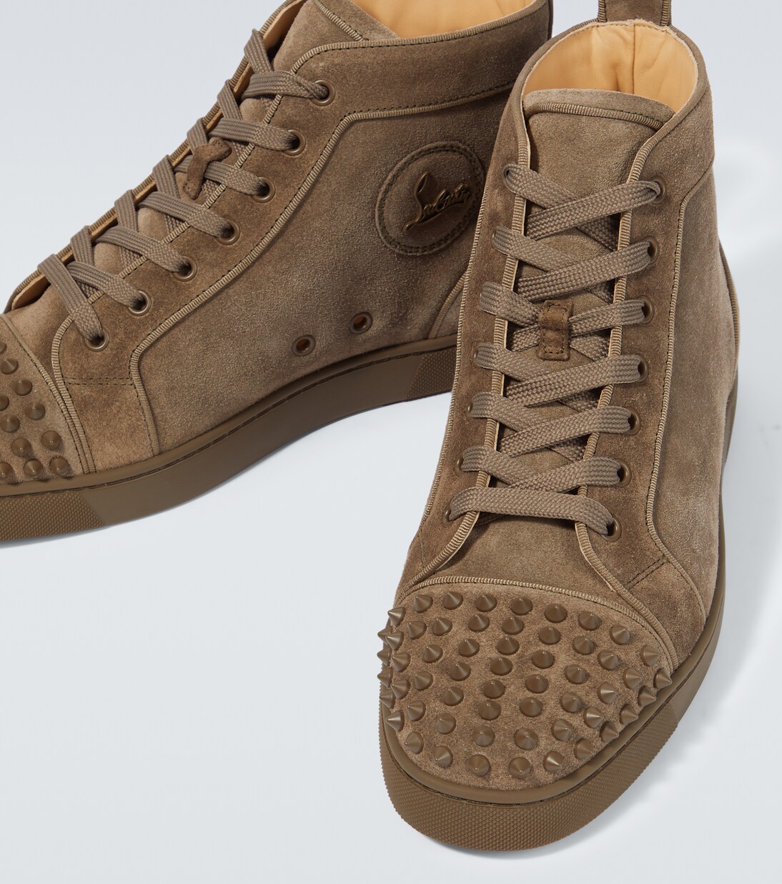 Louis Spikes suede high-top sneakers | Christian Louboutin