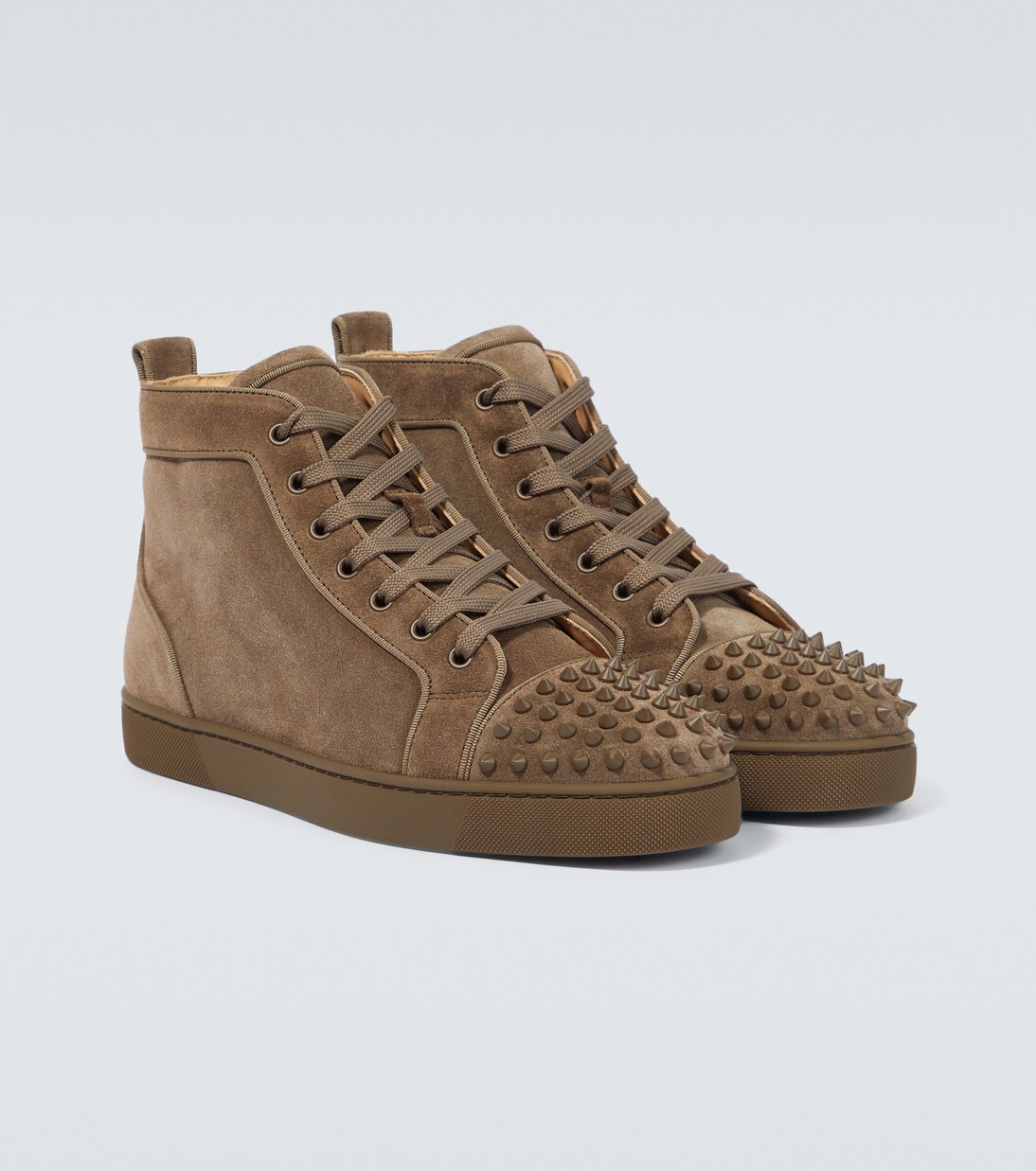 Louis Spikes suede high-top sneakers | Christian Louboutin