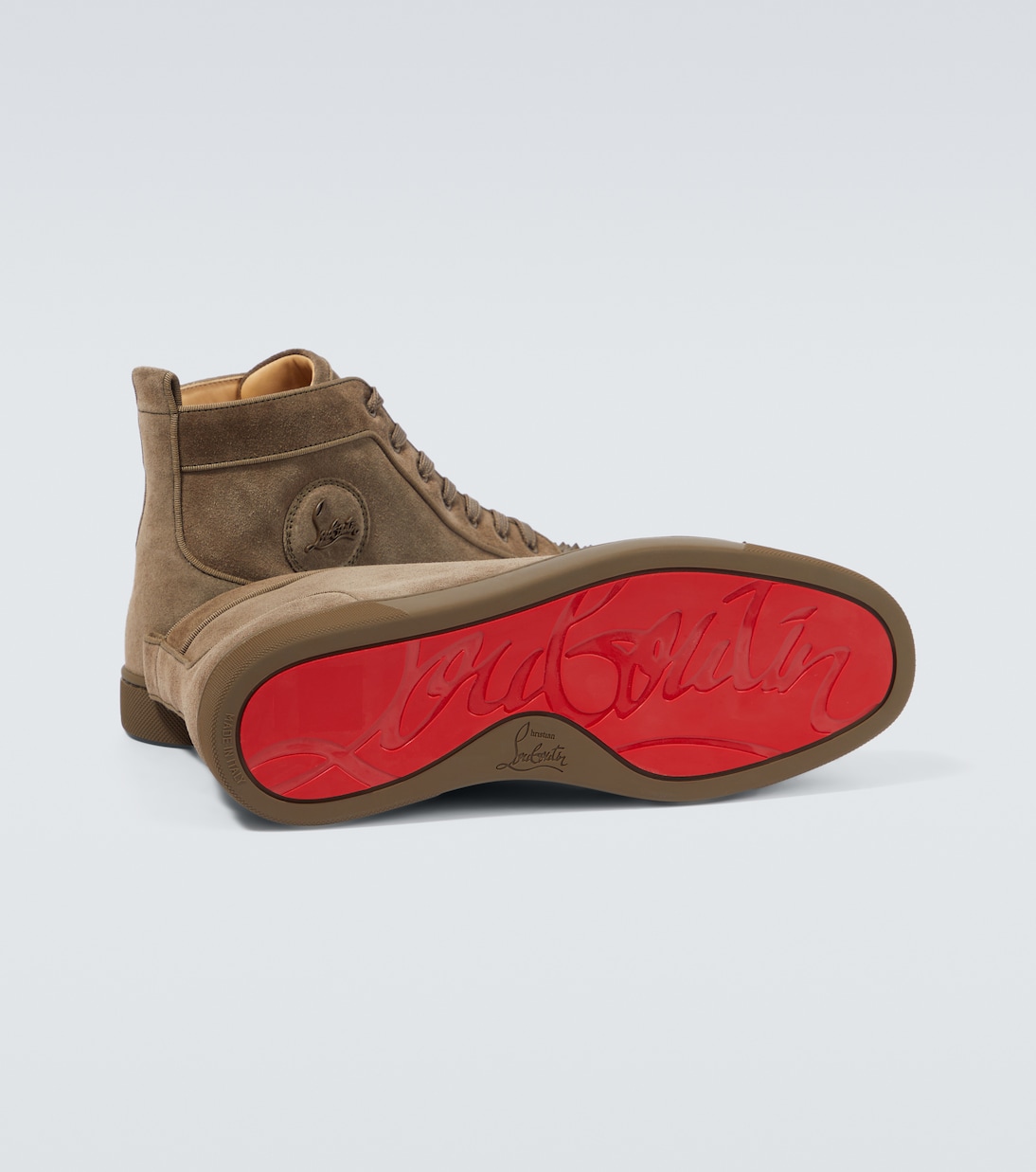 Louis Spikes suede high-top sneakers | Christian Louboutin