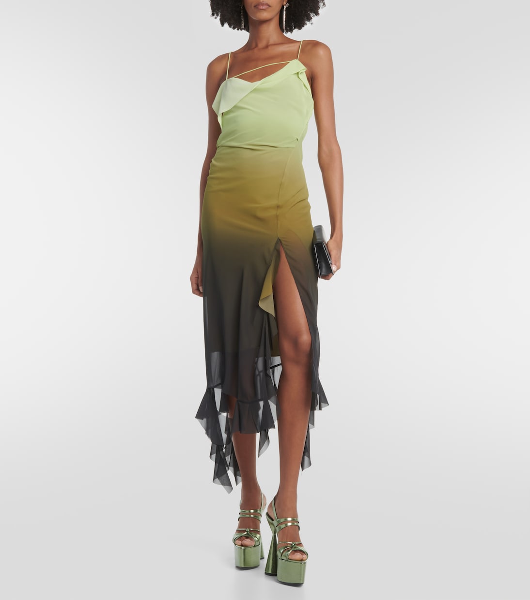 Belle metallic leather platform sandals | D'Accori