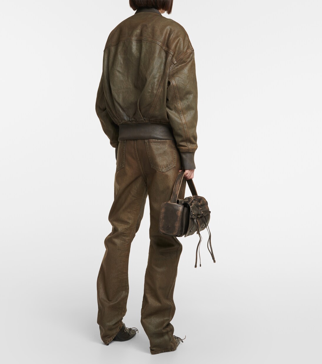 جاكيت بومبر مطلي من الدنيم | Acne Studios