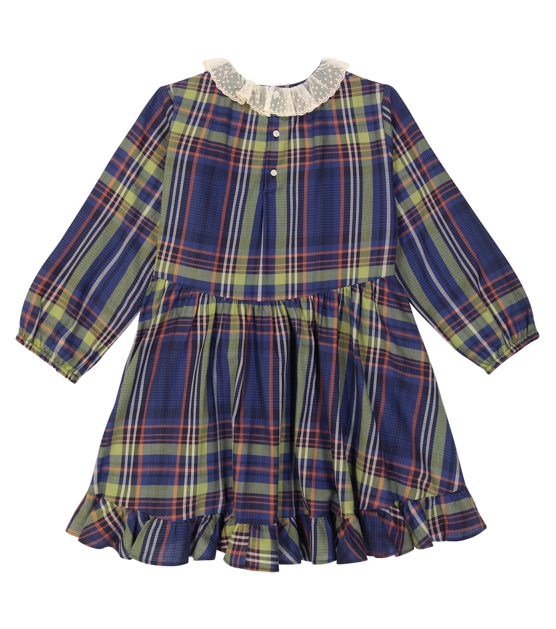 Thays tartan cotton dress  | Bonpoint
