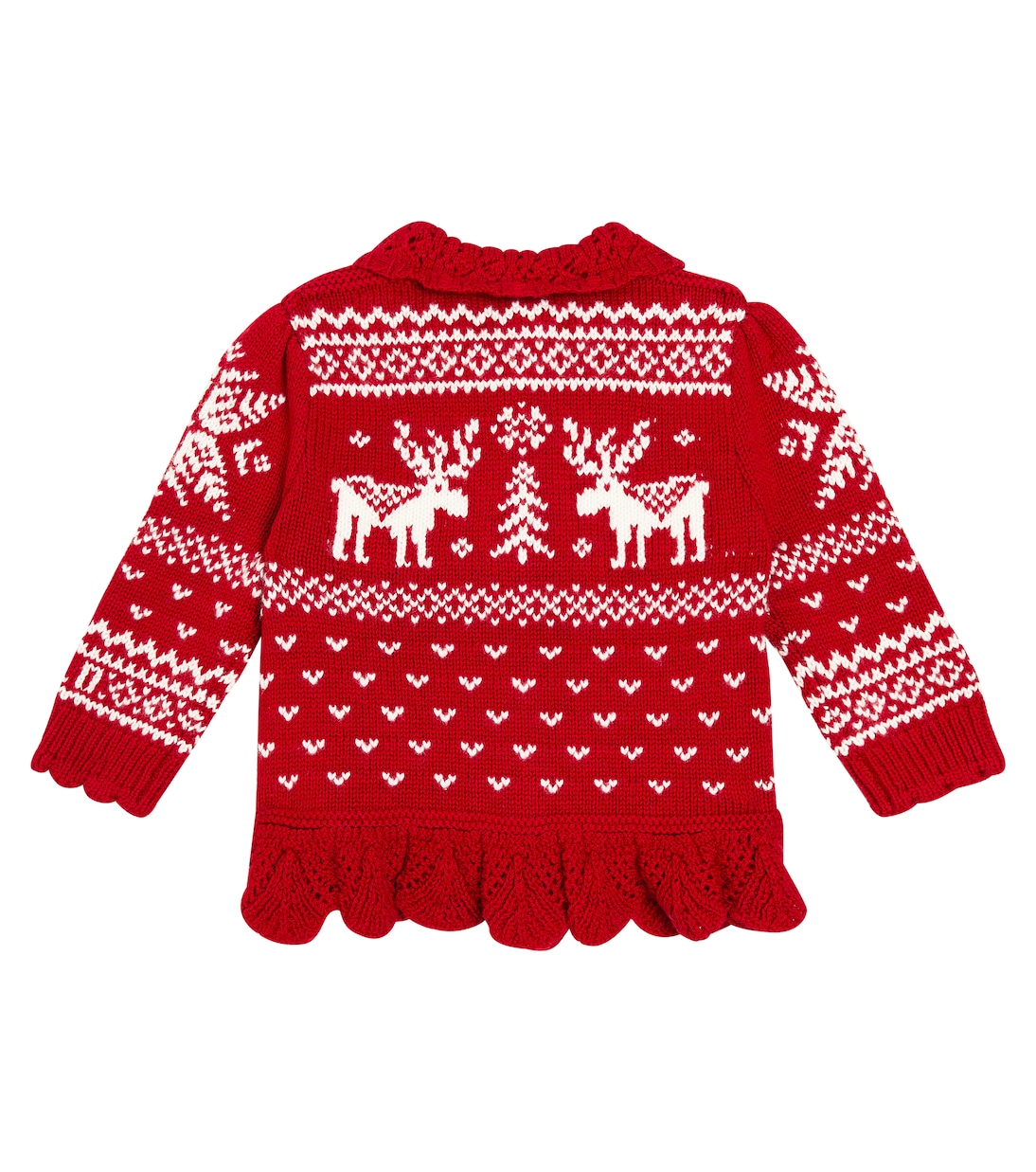 Baby intarsia cotton and wool cardigan | Polo Ralph Lauren Kids