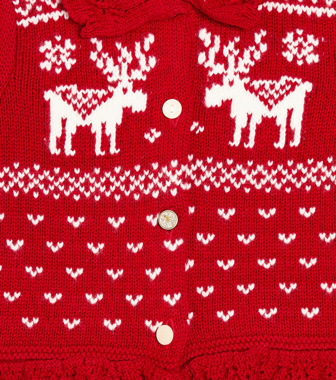 Baby intarsia cotton and wool cardigan | Polo Ralph Lauren Kids