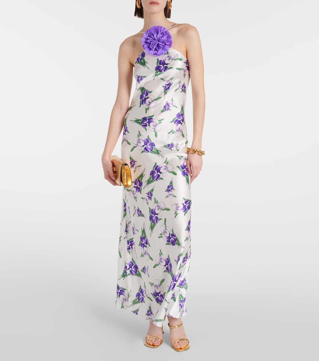 Robe longue en soie à fleurs | Rodarte