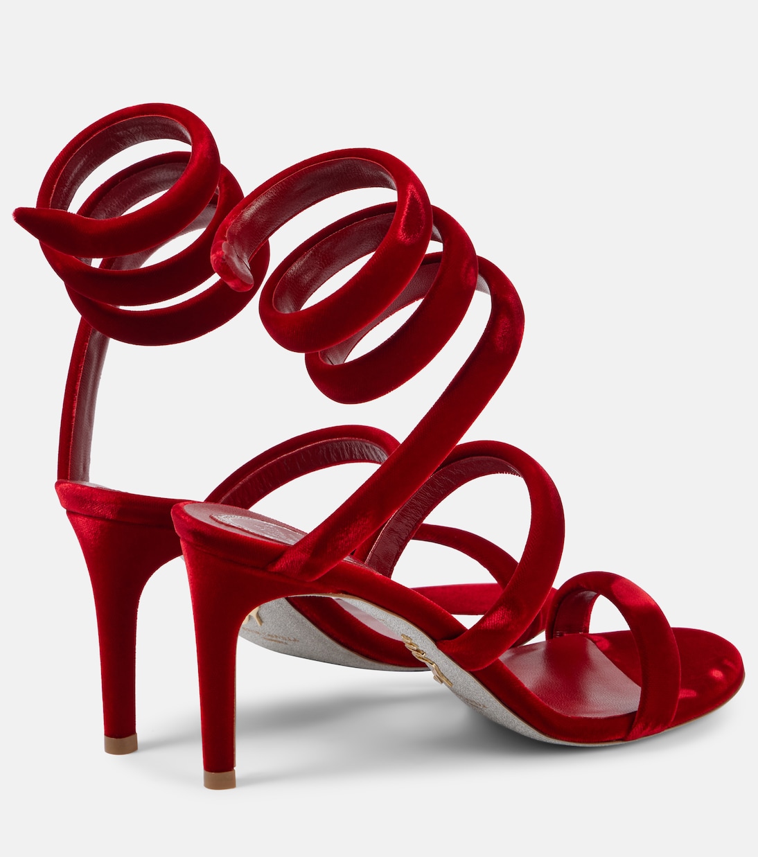 Sandalen Cleo 80 aus Samt | Rene Caovilla