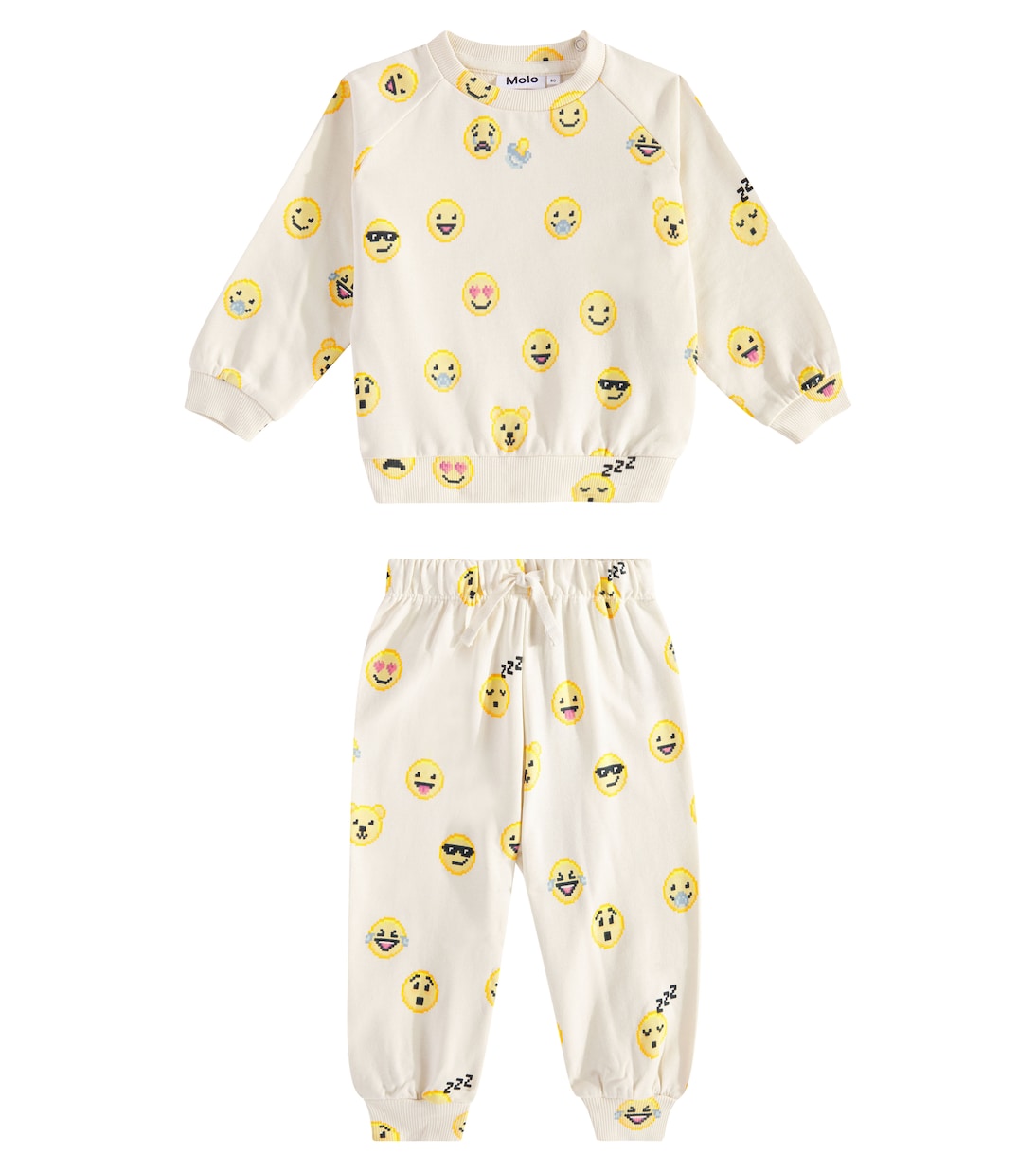 Baby Simeon jersey sweatshirt and sweatpants set | Molo