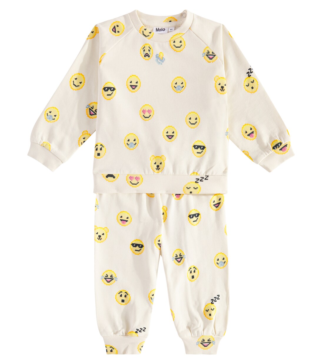 Baby Simeon jersey sweatshirt and sweatpants set | Molo