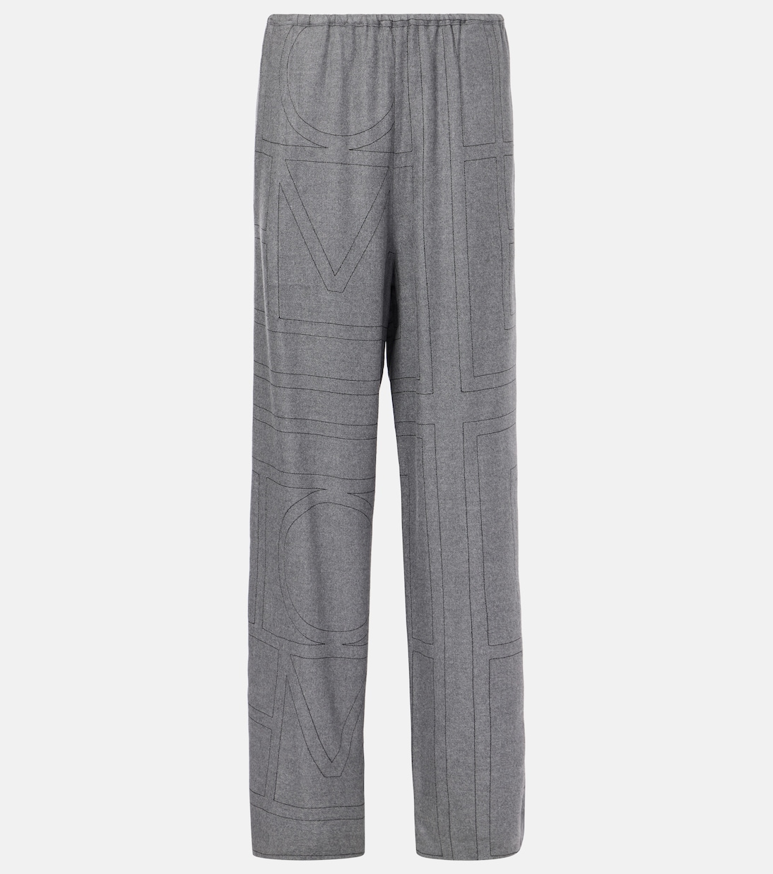 Monogram flannel pajama pants | Toteme